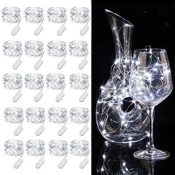 LEDIKON 20 Pack LED Fairy Lights Battery Operated String Lights - 3.3ft 20 LED,Copper Wire Warm White | Wedding,Party Centerpieces,Table Decor | DIY Crafts,Graduation,Home Decor | Mason Jars Décor 14 LEDIKON 20 Pack LED Fairy Lights Battery Operated String Lights - 3.3ft 20 LED,Copper Wire Warm White | Wedding,Party Centerpieces,Table Decor | DIY Crafts,Graduation,Home Decor | Mason Jars Décor -Department 56 Shop 51OA26BoYsL. AC