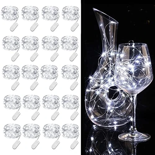 LEDIKON 20 Pack LED Fairy Lights Battery Operated String Lights - 3.3ft 20 LED,Copper Wire Warm White | Wedding,Party Centerpieces,Table Decor | DIY Crafts,Graduation,Home Decor | Mason Jars Décor 6 LEDIKON 20 Pack LED Fairy Lights Battery Operated String Lights - 3.3ft 20 LED,Copper Wire Warm White | Wedding,Party Centerpieces,Table Decor | DIY Crafts,Graduation,Home Decor | Mason Jars Décor - Image 6