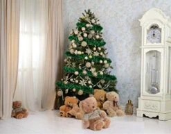 Christmas Tree Bright Green Tinsel Garland Metallic Streamers Celebrate A Holiday Mardi Gras Party Decorations Indoor And Outdoor Disco Party Supplies -Department 56 Shop 51ODZqN3CkL