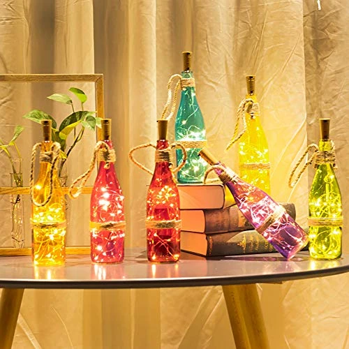 Taiker Wine Bottle Lights With Cork, 30 Pack 20 LED Battery Operated LED Fairy Mini String Lights For DIY, Party, Decor, Christmas, Halloween,Wedding (Warm White) 4 Taiker Wine Bottle Lights With Cork, 30 Pack 20 LED Battery Operated LED Fairy Mini String Lights For DIY, Party, Decor, Christmas, Halloween,Wedding (Warm White) - Image 4
