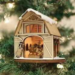 Ginger Cottages Santa’S Reindeer Barn Ornaments For Christmas Tree -Department 56 Shop 51OK2ej9JPL
