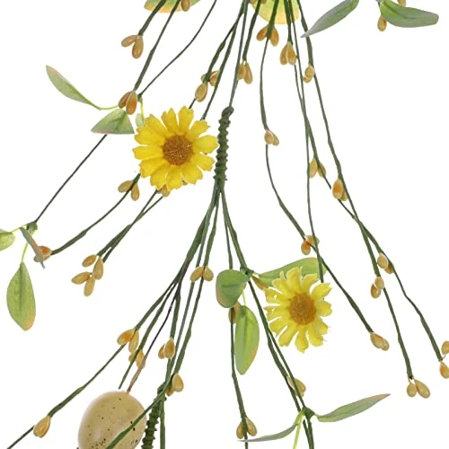 DIYFLORU Easter Garland,5 FT Long Artificial Easter Egg Garland Mixed Berry And Flower Garland Spring Garland For Easter Spring Decorations(Yellow) 3 DIYFLORU Easter Garland,5 FT Long Artificial Easter Egg Garland Mixed Berry And Flower Garland Spring Garland For Easter Spring Decorations(Yellow) - Image 3