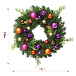 Peyton Christmas Wreath, Outdoor Lighted Christmas Wreath For Front Door, Christmas Wreath With Berry Clusters, Ball Ornaments, Christmas Collection, For Holiday Christmas Party Decorations -Department 56 Shop 51OZdsttXaL