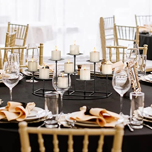 Sziqiqi Candelabra Candle Holders For Pillar Candle Fireplace Matte Black Pillar Candle Holder With 9 Candle Stands Metal Candleholders For Christmas Halloween Mantel Floor Table Centerpiece 4 Sziqiqi Candelabra Candle Holders For Pillar Candle Fireplace Matte Black Pillar Candle Holder With 9 Candle Stands Metal Candleholders For Christmas Halloween Mantel Floor Table Centerpiece - Image 4