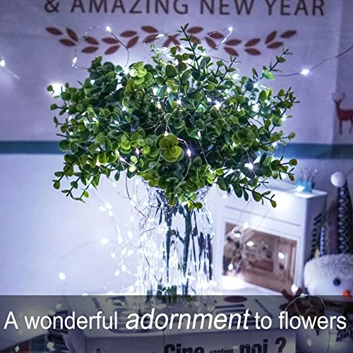SmilingTown Starry Fairy String Lights 24 Pack 20 LED/Strand 7.2ft Firefly Copper Wire Lights Battery Powered Lights For Wedding Party Table Centerpiece Halloween Christmas Decorations (Cool White) 2 SmilingTown Starry Fairy String Lights 24 Pack 20 LED/Strand 7.2ft Firefly Copper Wire Lights Battery Powered Lights For Wedding Party Table Centerpiece Halloween Christmas Decorations (Cool White) - Image 2