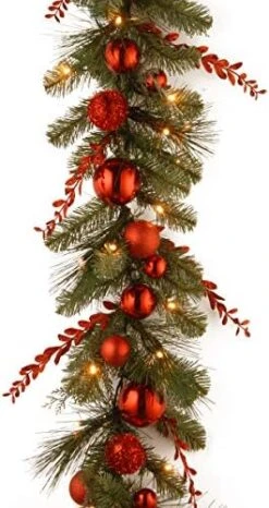 National Tree Company Pre-Lit Artificial Christmas Wreath, Green, Evergreen, White Lights, Decorated With Ball Ornaments, Red Sprigs, Christmas Collection, 24 Inches 13 National Tree Company Pre-Lit Artificial Christmas Wreath, Green, Evergreen, White Lights, Decorated With Ball Ornaments, Red Sprigs, Christmas Collection, 24 Inches -Department 56 Shop 51PHhkLXvmL. AC