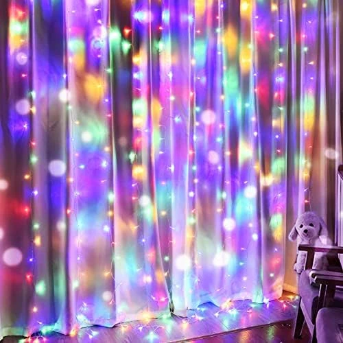 Amadecohome Curtain Lights, Pink 8 Modes LED String Lights For Garden, Teen Girls' Room, Party, Window, Wall And Valentines Day Decor 6 Amadecohome Curtain Lights, Pink 8 Modes LED String Lights For Garden, Teen Girls' Room, Party, Window, Wall And Valentines Day Decor - Image 6