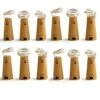 Pack Of 12 Wine Bottle Lights Battery Powered, LED Cork Shaped Starry String Lights - 20LED 39inch Copper Wire Fairy Lights For Bottle DIY, Party, Decor, Christmas, Wedding, Dancing(Warm White)