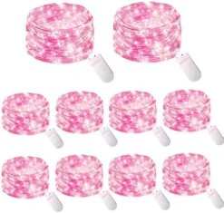 10 Pack Pastel Fairy Lights Battery Operated String Lights With 30 LEDs 10Feet/3M Silver Wire Starry Light For Party Christmas Costume Wedding Easter Table Decor(Rainbow) -Department 56 Shop 51QCcB3EJXL. AC