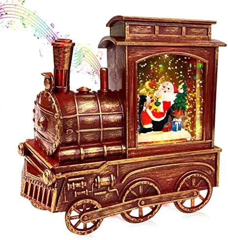 Musical Singing Lighted Christmas Train Snow Globe Lantern Decoration With Timer 8 Songs Santa Claus Gift Box USB Or Battery Operated Water Glittering Snowing Globe Christmas Decoration Home Xmas Gift 7 Musical Singing Lighted Christmas Train Snow Globe Lantern Decoration With Timer 8 Songs Santa Claus Gift Box USB Or Battery Operated Water Glittering Snowing Globe Christmas Decoration Home Xmas Gift - Image 7