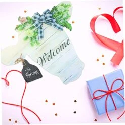 Abaodam 1pc Listing Photo Hanger Front Door Hanger Fall Garland Festival Wreath Rustic Welcome Sign DIY Craft Door Hanger Acrylic Grey Practical Wall Pendant Xmas Party Doorplate Wooden -Department 56 Shop 51QgLe2mgeL