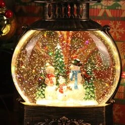 DRomance Christmas Singing Snow Globe Lantern Battery Operated USB Powered Lighted Water Glitters Music Snow Globe Holiday Decoration For Women Children(Snowman, 6 X 3.2 X 11 Inches) -Department 56 Shop 51R2fVvc6DL