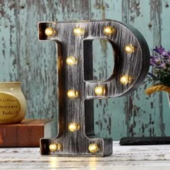 Retro Led Marquee Letter Lights - Industrial, Vintage Style Light Up Letters Alphabet Sign For Cafe Wedding Birthday Party Christmas Lamp Home Bar Initials Decor - E -Department 56 Shop 51RDw6eb74L. AC
