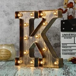 Retro Led Marquee Letter Lights - Industrial, Vintage Style Light Up Letters Alphabet Sign For Cafe Wedding Birthday Party Christmas Lamp Home Bar Initials Decor - E -Department 56 Shop 51RdHj34sNL. AC