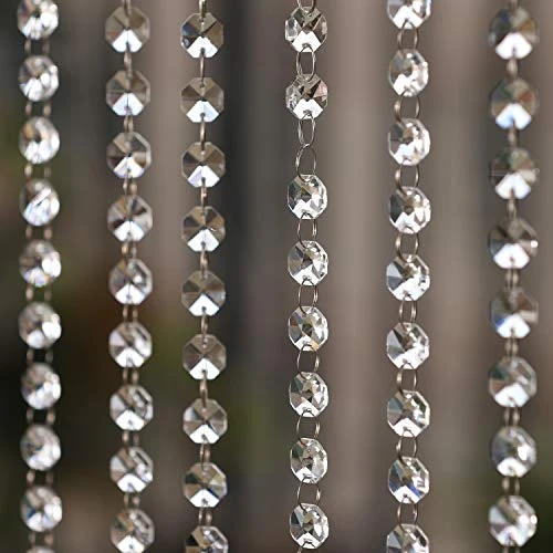 12 Pcs 39FT In Total Crystal Garland, KINJOEK Crystal Clear Glass Bead Garland Chandelier Hanging For Wedding Home DIY Craft Jewelry Party Tree Decoration 3 12 Pcs 39FT In Total Crystal Garland, KINJOEK Crystal Clear Glass Bead Garland Chandelier Hanging For Wedding Home DIY Craft Jewelry Party Tree Decoration - Image 3