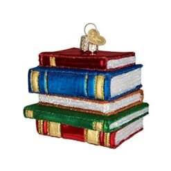 Old World Christmas Stack Of Books Christmas Ornament