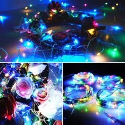 10 Pack Pastel Fairy Lights Battery Operated String Lights With 30 LEDs 10Feet/3M Silver Wire Starry Light For Party Christmas Costume Wedding Easter Table Decor(Rainbow) -Department 56 Shop 51SkKIxuXPL