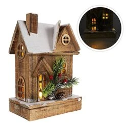 Christmas Led Luminous Wooden House: Light Up Christmas Snow Houses Holiday Village Houses Figurines Christmas Party Table Centerpiece Home Decor 8 Christmas Led Luminous Wooden House: Light Up Christmas Snow Houses Holiday Village Houses Figurines Christmas Party Table Centerpiece Home Decor -Department 56 Shop 51T5BKFPIsL
