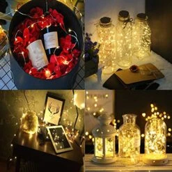 20 Pack 5ft 30 LED Fairy Lights Battery Operated String Lights - Ideal For Wedding Centerpieces,Table Decor,Crafts,Mason Jars,and Christmas Decorations - Silver Wire,Firefly Mini Lights - Warm White -Department 56 Shop 51TnEqYhIHL 1