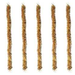 Nackiy 33 Ft Tinsel Christmas Tree Garland Decoration Gold Streamers Xmas Tree Decor Holiday New Years Eve Xmas Party Supplies Indoor Outdoor Home Decor, 6.6 In*5 Pcs -Department 56 Shop 51Tq6Vu2HwL