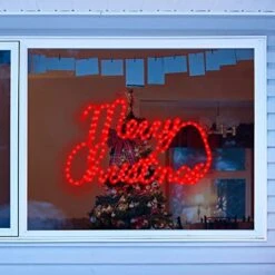 Xmasnova 24 Inch Christmas Window Silhouette Lights,180Led Merry Christmas Light,Merry,Christmas Window Silhouette Lights,Double Side Lamp Decoration For Holiday Indoor Wall Door Glass Decorations -Department 56 Shop 51Tt8JCSvSL