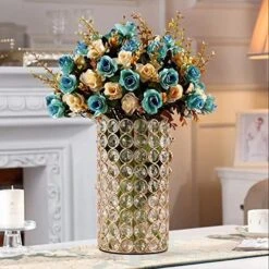 VINCIGANT Christmas Decorative Cylinder Flower Vases For Artificial Bouquet,Floor Standing Candle Holders,Wedding Home Dining Room Table Decorative Centerpieces -Department 56 Shop 51U37ImbjfL. AC