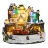 MUMTOP Christmas Village House Decoration, Colourful LED Lights Light Up Bell Tower And Buildings, Rotating Christmas Trees And Railway Train, Music Rendering Atmosphere -Department 56 Shop 51UGVzeC1cL