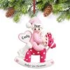 Baby's First Christmas Ornament 2022 - Polyresin Baby Girl Pink Rocking Horse Ornament - My First Christmas Baby Girl Ornament 2022 - Personalized Baby Gifts For Newborn Girl -Department 56 Shop 51UHA9He2gL