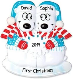Personalized Christmas Ornaments For Couples - Couples Ornament 2022 - Bear Couple Ornaments For Christmas Tree Kissing Under The Mistletoe Ornaments For Couples - Free Customization -Department 56 Shop 51UJgPYfFnL. AC
