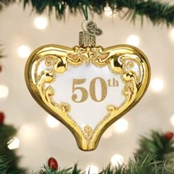 Old World Christmas 50th Anniversary Heart -Department 56 Shop 51ULNAuAqgL