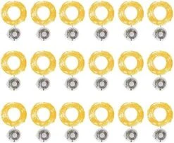 Fairy String Lights With 3 Flashing Modes, 18 Pcs 20 LED Flickering Waterproof Starry Firefly Lights Battery Operated, 2 Meters/7 Feet Copper Wire Lights, DIY Party Wedding Christmas Decor(Cool White) -Department 56 Shop 51Uh5xqiWhL. AC