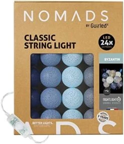 GuirLED Nomads - ﻿String Light Garland LED USB - Fairy Light - Baby Nightlight 2h - AC Adapter Included - 3 Intensities 24 Cotton Balls - 7.87ft 2.4m - Tagada -Department 56 Shop 51VSxBTOL2L. AC