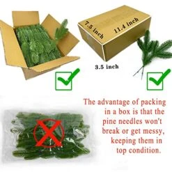 RIFNY 45 Packs Christmas Artificial Green Pine Needles 10 Inch Christmas Floral Picks Artificial Pine Branches For DIY Garland Wreath Crafts Christmas Tree Gift Wrap Home Garden Decoration -Department 56 Shop 51VcfYavB1L
