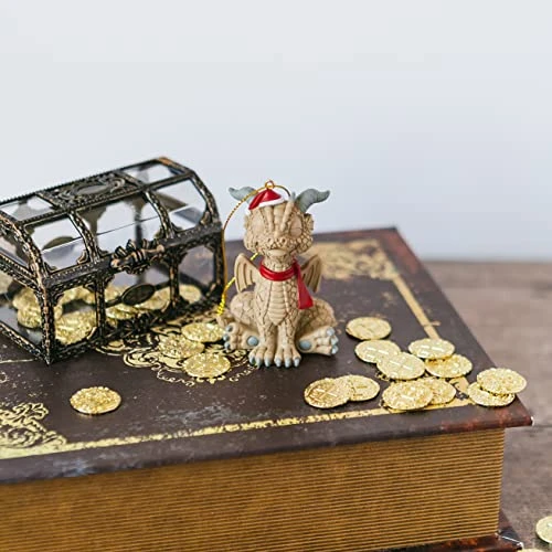 Baby Beige Dragon Christmas Tree Ornament Holiday Collectible Santa Figurine … 3 Baby Beige Dragon Christmas Tree Ornament Holiday Collectible Santa Figurine … - Image 3