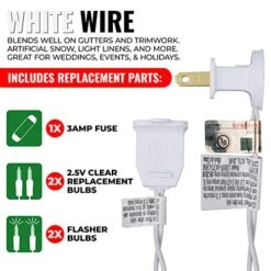 612 Vermont 100 Pink Christmas Lights On A White Wire String, UL Approved, Indoor/Outdoor Use, 18’ Of Lighted Length, 20’ Of Total Length -Department 56 Shop 51W9vOflBAL