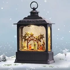 GenSwin Nativity Musical Lighted Water Lantern Christmas Snow Globe With 6 Hour Timer, Battery Operated & USB Powered Singing Swirling Glitter Snow Globe Lantern Christmas Holiday Home Decor Gift(11”) 21 GenSwin Nativity Musical Lighted Water Lantern Christmas Snow Globe With 6 Hour Timer, Battery Operated & USB Powered Singing Swirling Glitter Snow Globe Lantern Christmas Holiday Home Decor Gift(11”) -Department 56 Shop 51WR9BsCYSL. AC