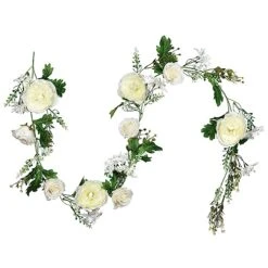 Artiflr 2 Pakc Artificial Peony Garland Flowers, 12ft Floral Greenery Garland Rose Flower Vine Garland With Mixed Peony Flowers And Green Leaves For Wedding Dining Table Home Party Decor (2, White) 12 Artiflr 2 Pakc Artificial Peony Garland Flowers, 12ft Floral Greenery Garland Rose Flower Vine Garland With Mixed Peony Flowers And Green Leaves For Wedding Dining Table Home Party Decor (2, White) -Department 56 Shop 51X3VuqrMUL