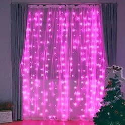 Fiee Fairy Curtain Lights,304 LED 9.8ftX9.8ft 30V 8Modes Safety Window Lights With Memory For Home Wedding Christmas Party Family Patio Lawn Garden Bedroom Outdoor Indoor Wall Decorations(Cool White) -Department 56 Shop 51X8m2bG76L. AC