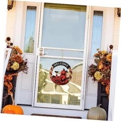 VILLCASE 1pc Halloween Listing Wall Hooks Decorative Halloween Decor Halloween Home Decor Wood Plaque Door Pendant Halloween Door Ornament Delicate Door Hanging Creative Door Pendant Wooden