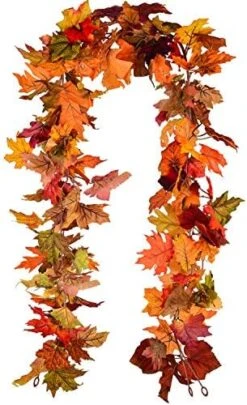 Lvydec 2 Pack Fall Maple Garland - 5.9ft/Piece Artificial Fall Foliage Garland Colorful Autumn Decor For Home Wedding Party (Mixed Color) 22 Lvydec 2 Pack Fall Maple Garland - 5.9ft/Piece Artificial Fall Foliage Garland Colorful Autumn Decor For Home Wedding Party (Mixed Color) -Department 56 Shop 51XJN8ioJsL. AC
