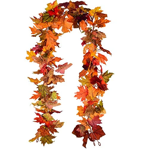 Lvydec 2 Pack Fall Maple Garland - 5.9ft/Piece Artificial Fall Foliage Garland Colorful Autumn Decor For Home Wedding Party (Mixed Color) 1 Lvydec 2 Pack Fall Maple Garland - 5.9ft/Piece Artificial Fall Foliage Garland Colorful Autumn Decor For Home Wedding Party (Mixed Color)