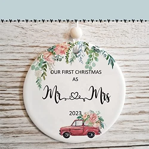Our First Christmas As Mr & Mrs Ornaments 2021 Newly Married Ornament Couples Gifts Wedding Decoration Personalized Bridal Shower Gift… 7 Our First Christmas As Mr & Mrs Ornaments 2021 Newly Married Ornament Couples Gifts Wedding Decoration Personalized Bridal Shower Gift… - Image 7