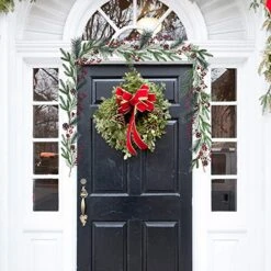 Christmas Artificial Pine Garland With Spruce Cypress Berries Frosted Pinecones Winter Greenery Garland For Holiday Season Mantel Fireplace Table Runner Centerpiece Decoration 6.6 Feet -Department 56 Shop 51XOX3eTT1L