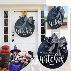Halloween Hanging Decorations Halloween Creative Door Arrangement Welcome Witch Ornaments Holiday Personality Decoration Pendant Door Decoration Flower Tag Listing Christmas (Multicolor, One Size)