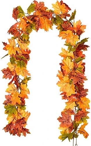 Lvydec 2 Pack Fall Maple Garland - 5.9ft/Piece Artificial Fall Foliage Garland Colorful Autumn Decor For Home Wedding Party (Mixed Color) 10 Lvydec 2 Pack Fall Maple Garland - 5.9ft/Piece Artificial Fall Foliage Garland Colorful Autumn Decor For Home Wedding Party (Mixed Color) - Image 10
