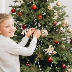 Wooden Bead Garland 108 Inch Tiered Tray Decor Buffalo Plaid Wood Bead Boho Garland Farmhouse Rustic Bead With Rope Wreath For Mantel Wall Hanging Home Decor (Black And White) -Department 56 Shop 51XeKaZ2STL