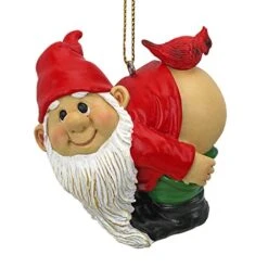 Christmas Ornament - Garden Gnomes Figurine - Loonie Moonie Gnome - Naughty Gnomes - Mooning Gnomes Statues