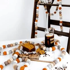 Peachy Party Easter Felt Ball Garland | 9 Ft Pink Pom Pom Garland | Rustic Spring Garland For Mantle, Wall, Table Centerpiece | 100% Wool Felt Garland For Easter, Birthday, Christmas Decor | Rustic -Department 56 Shop 51XuSNBS7rL