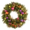 National Tree Company Pre-Lit Artificial Christmas Wreath, Green, Kaleidoscope, White Lights, Decorated With Berry Clusters, Ball Ornaments, Christmas Collection, 30 Inches -Department 56 Shop 51Y3vz7janL