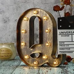 Retro Led Marquee Letter Lights - Industrial, Vintage Style Light Up Letters Alphabet Sign For Cafe Wedding Birthday Party Christmas Lamp Home Bar Initials Decor - E -Department 56 Shop 51Y7W18JGRL. AC